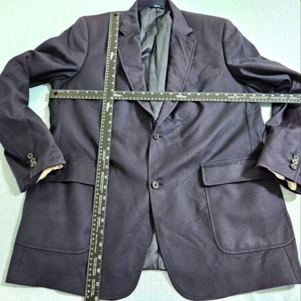 Ben Silver Charleston Mens Sport Coat Blazer 100% Wool Canada Old Money Blue 44T